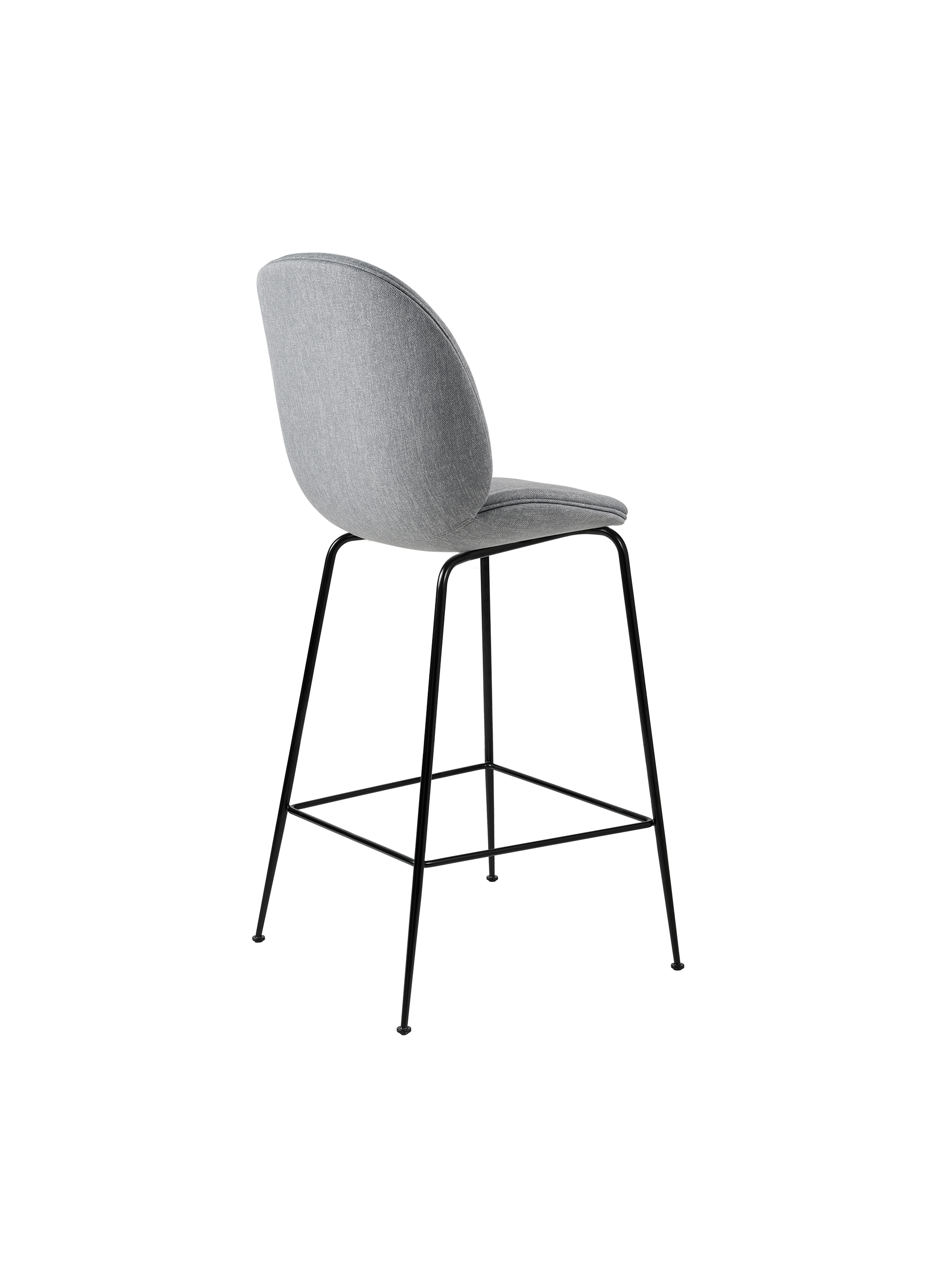 GUBI Beetle Counter Chair, 3D Veneer - Front Upholstered